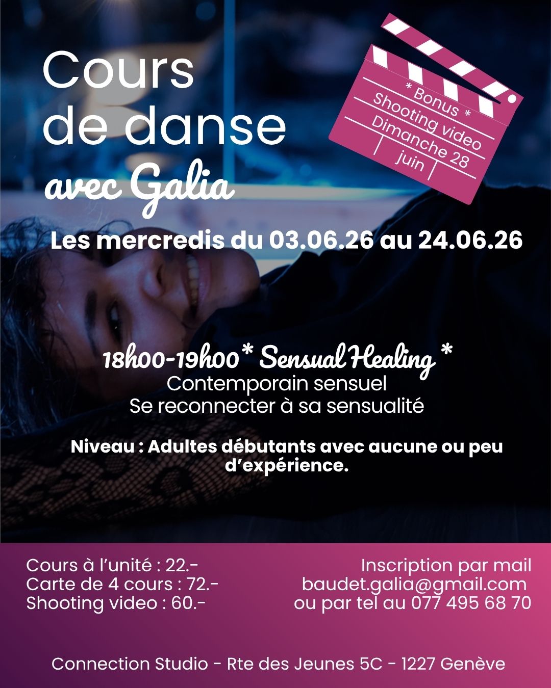 Flyer des cours Sensual Healing Genève - Semestre 3